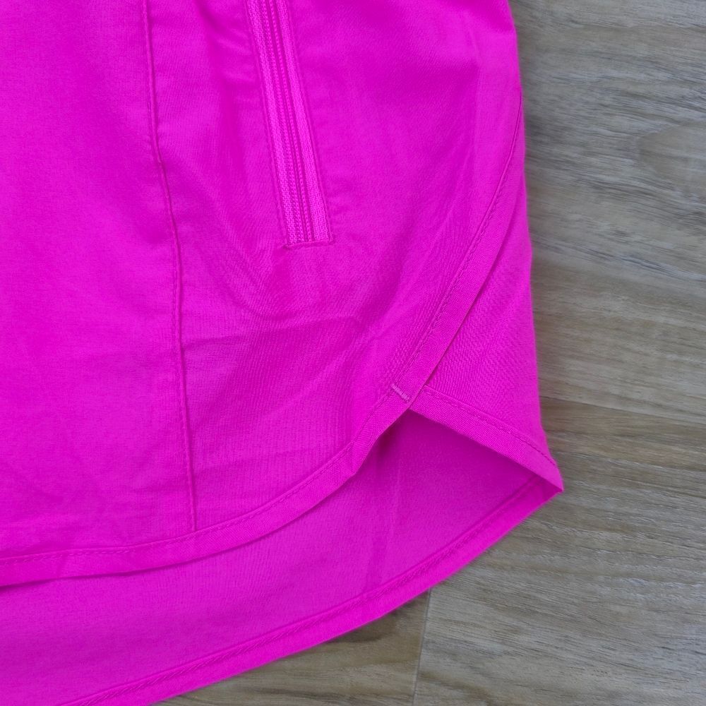 💬☔️🔥NWT Neon Pink High Waist Running Shorts Medium - Picture 10 of 11